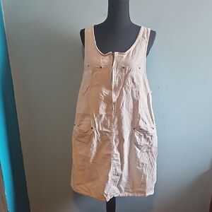 Chic Asymmetrical Tan Dress